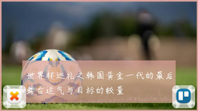 世界杯巡礼之韩国黄金一代的最后舞台运气与目标的较量